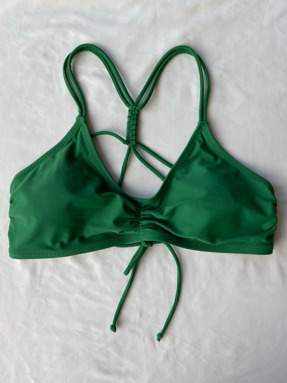 Beautiful Green Strappy Swim Bikini Top Size Extra Large